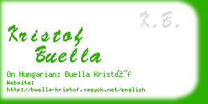 kristof buella business card
